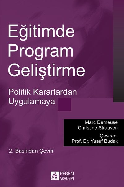 Pegem Eğitimde Program Geliştirme Yusuf Budak Pegem Akademi Yayıncılık