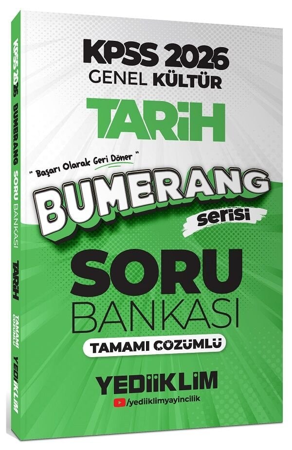 Yediiklim 2026 KPSS Tarih Bumerang Soru Bankası Çözümlü Yediiklim Yayınları