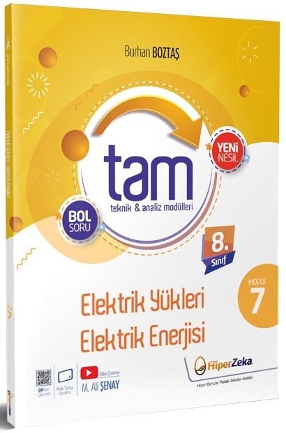 Hiper Zeka 8. Sınıf Fen Bilimleri TAM Teknik Analiz Modülleri-7 Elektrik Yükleri ve Elektrik Enerjisi Hiper Zeka Yayınları