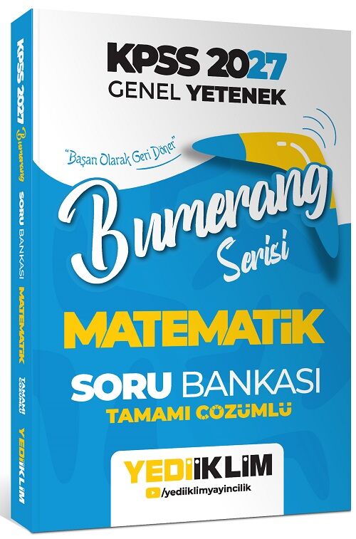 Yediiklim 2027 KPSS Matematik Bumerang Soru Bankası Çözümlü Yediiklim Yayınları
