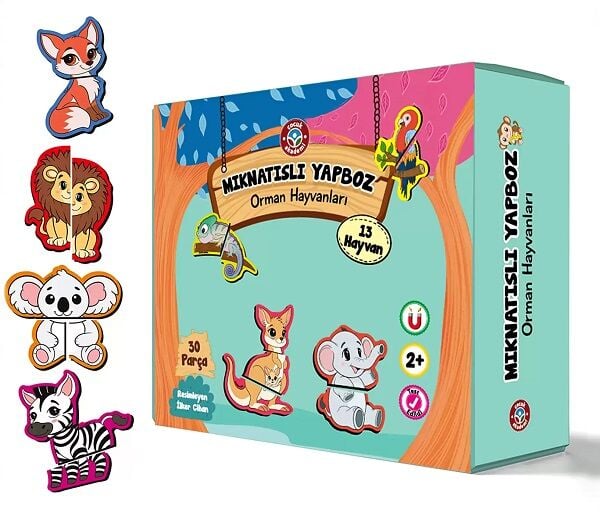 Çocuk Akademi Mıknatıslı Yapboz - Orman Hayvanları Çocuk Akademi