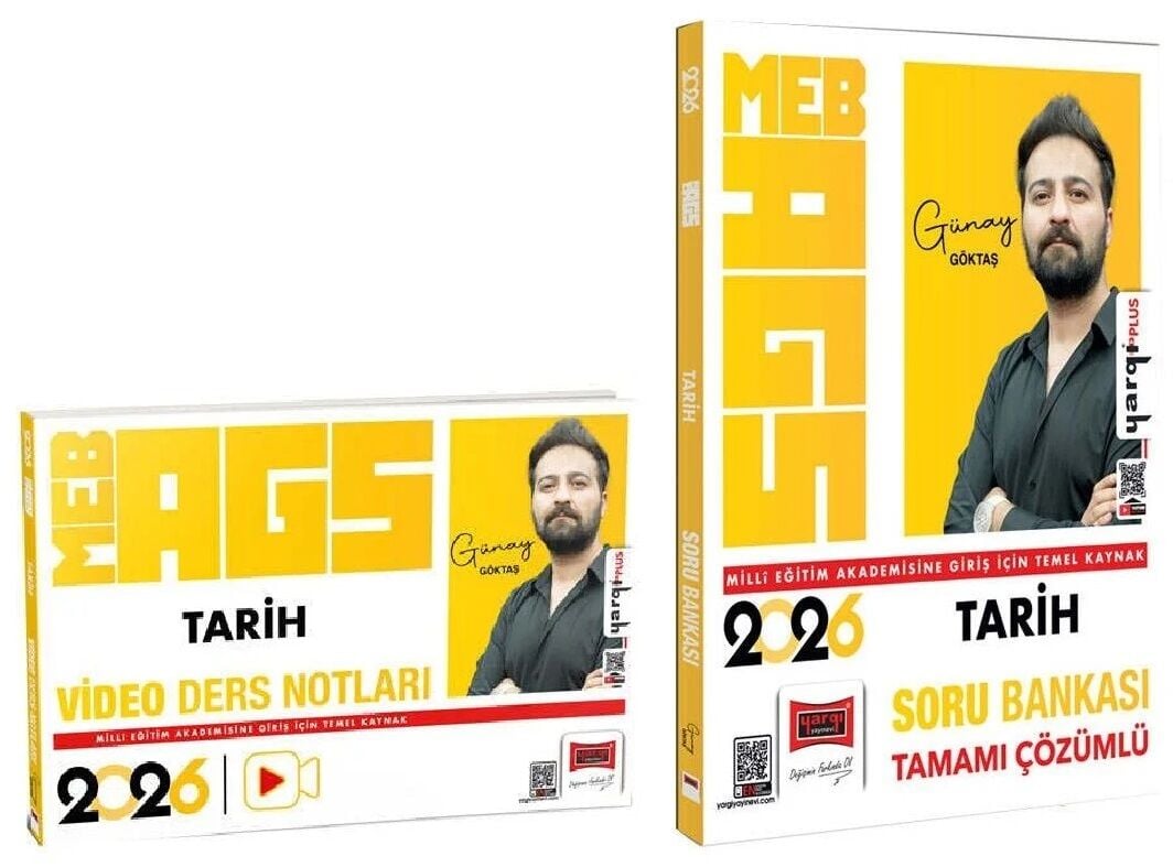 Yargı 2026 MEB-AGS Tarih Video Ders Notları + Soru Bankası 2 li Set - Günay Göktaş Yargı Yayınları