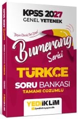 Yediiklim 2027 KPSS Türkçe Bumerang Soru Bankası Çözümlü Yediiklim Yayınları