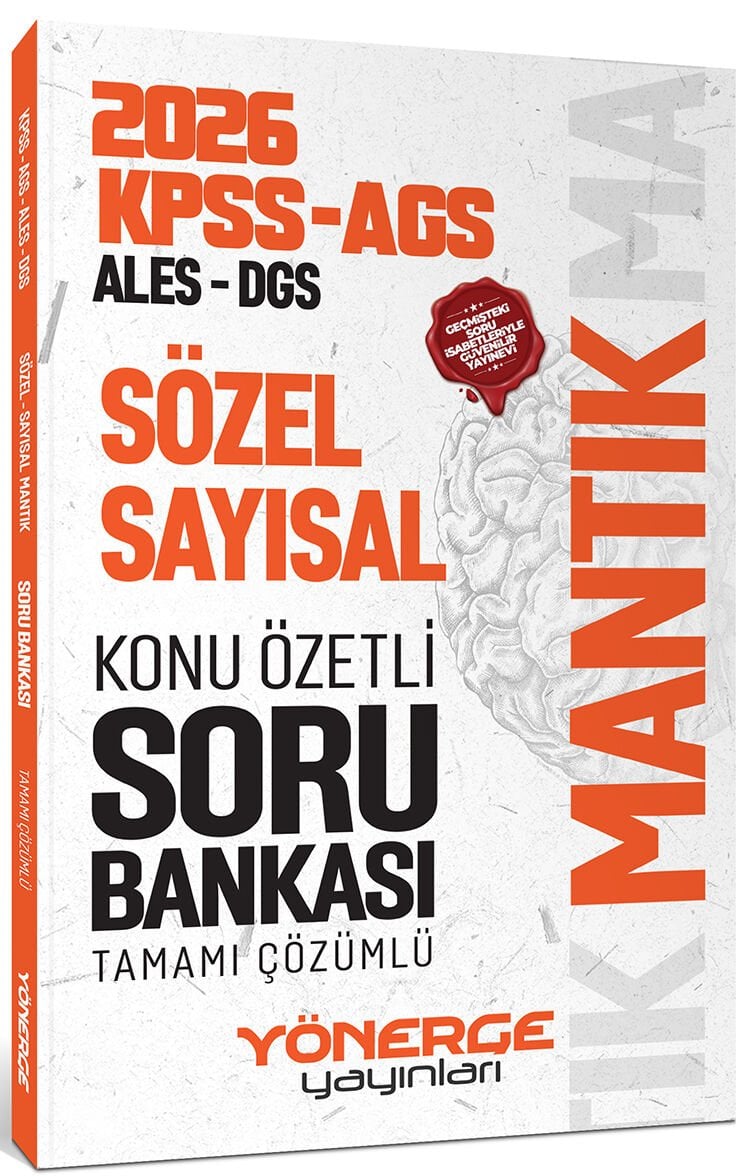 Yönerge 2026 KPSS MEB-AGS ALES DGS Sözel-Sayısal Mantık Konu Özetli Soru Bankası Çözümlü Yönerge Yayınları