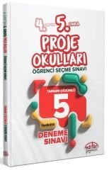 Editör 4. Sınıftan 5. Sınıfa Proje Okulları Öğrenci Seçme 5 Deneme Sınavı Fasiküllü Editör Yayınları