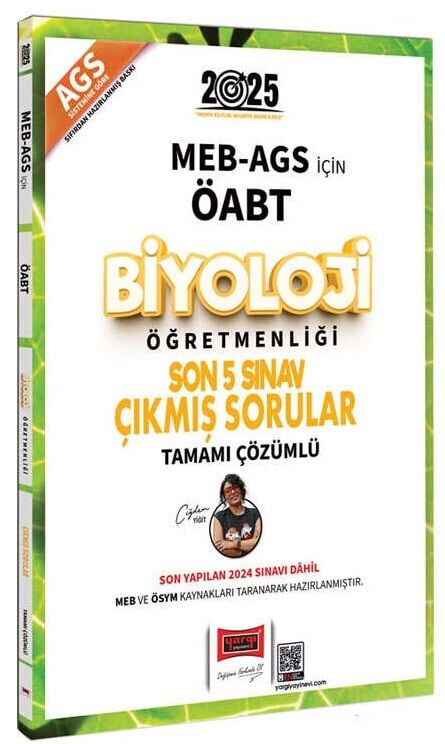 Yargı 2025 ÖABT MEB-AGS Biyoloji Çıkmış Sorular Son 5 Sınav Çözümlü - Çiğdem Yiğit Yargı Yayınları