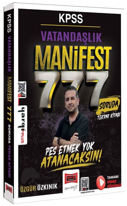 Yargı 2026 KPSS Vatandaşlık MANİFEST 777 Soruda Tekrar Kitabı Çözümlü - Özgür Özkınık Yargı Yayınları