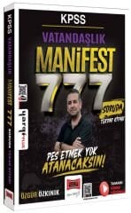 Yargı 2026 KPSS Vatandaşlık MANİFEST 777 Soruda Tekrar Kitabı Çözümlü - Özgür Özkınık Yargı Yayınları