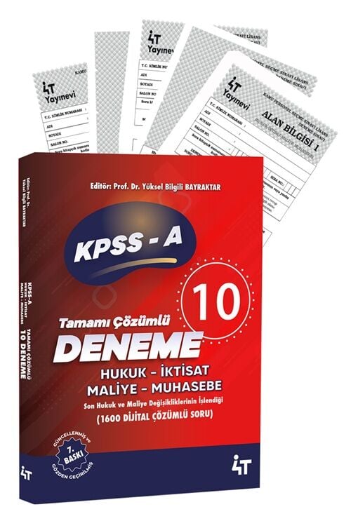 4T Yayınları KPSS A Grubu 10 Deneme Çözümlü 7. Baskı - Yüksel Bilgili Bayraktar 4T Yayınları