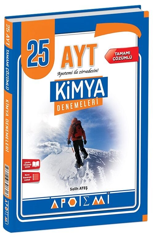 Apotemi YKS AYT Kimya 25 Deneme Çözümlü Apotemi Yayınları