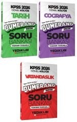 Yediiklim 2026 KPSS Tarih + Coğrafya + Vatandaşlık Bumerang Soru Bankası 3 lü Set Yediiklim Yayınları