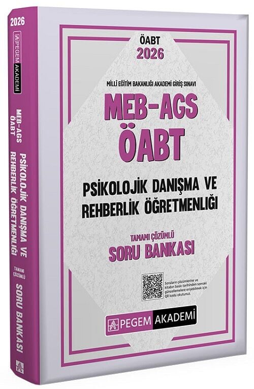 SÜPER FİYAT - Pegem 2026 ÖABT MEB-AGS Psikolojik Danışma ve Rehberlik Öğretmenliği Soru Bankası Çözümlü Pegem Akademi Yayınları