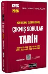 Pegem 2026 KPSS Tarih Çıkmış Sorular Son 12 Yıl Konu Konu Çözümlü Pegem Akademi Yayınları