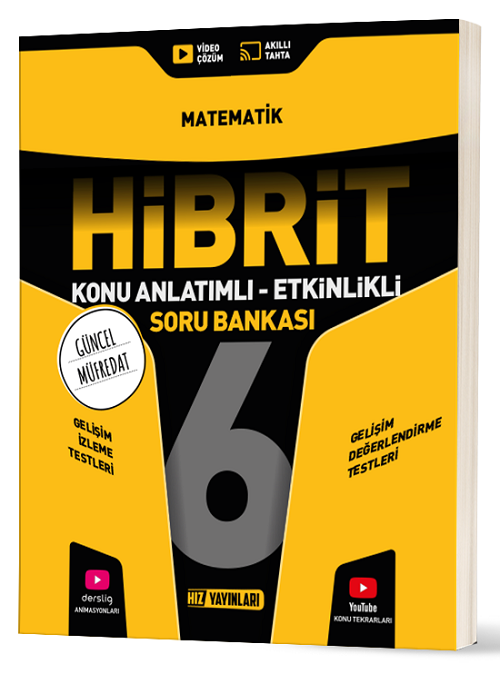 Hız Yayınları 6. Sınıf Matematik Hibrit Konu Anlatımlı Etkinlikli Soru Bankası Hız Yayınları