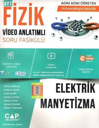Çap Yayınları YKS AYT Elektrik Manyetizma Konu Anlatımlı Soru Bankası Video Çözümlü Çap Yayınları