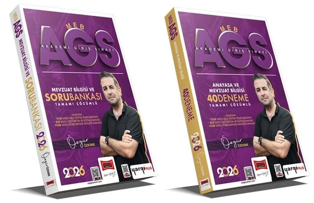 Yargı 2026 MEB-AGS Anayasa ve Mevzuat Bilgisi Soru Bankası + 40 Deneme 2 li Set - Özgür Özkınık Yargı Yayınları