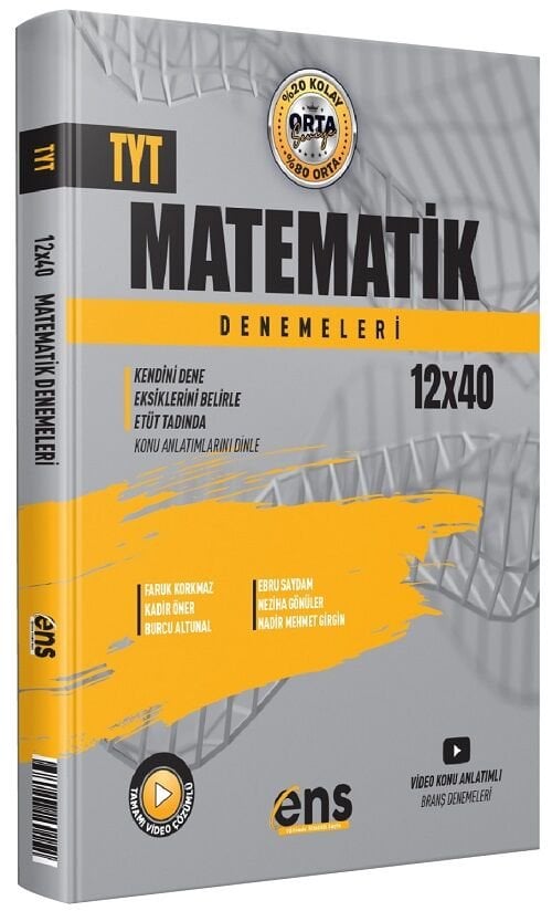 ENS Yayınları YKS TYT Matematik 12x40 Deneme ENS Yayınları