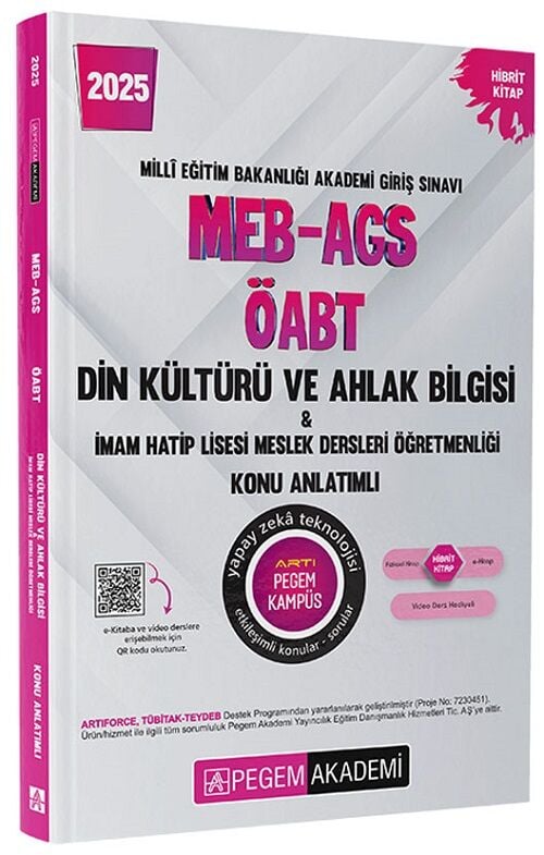 SÜPER FİYAT - Pegem 2025 ÖABT MEB-AGS Din Kültürü Ahlak Bilgisi Öğretmenliği Konu Anlatımlı Pegem Akademi Yayınları