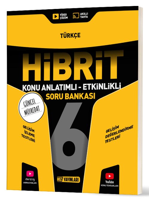 Hız Yayınları 6. Sınıf Türkçe Hibrit Konu Anlatımlı Etkinlikli Soru Bankası Hız Yayınları