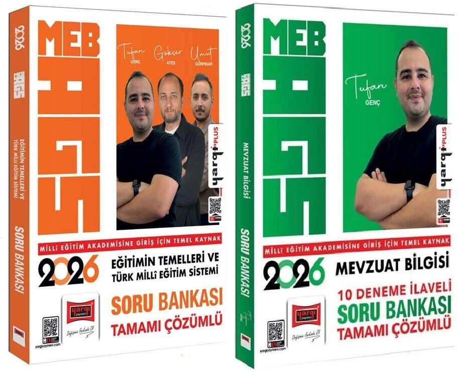 Yargı 2026 MEB-AGS Eğitimin Temelleri ve Türk Milli Eğitim Sistemi + Mevzuat Bilgisi Soru Bankası 2 lı Set - Tufan Genç Yargı Yayınları