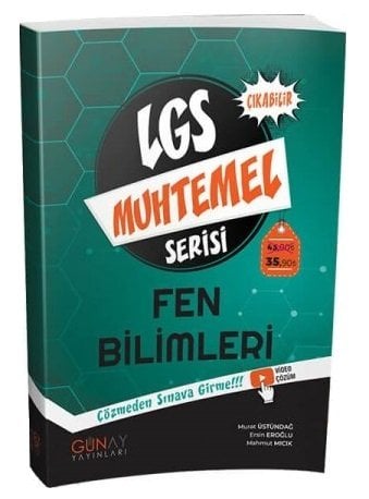 Günay 8. Sınıf LGS Fen Bilimleri Muhtemel Soru Bankası Video Çözümlü Günay Yayınları