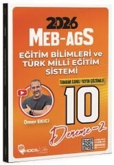 YENİ AGS - Hoca Kafası 2026 MEB-AGS Eğitim Bilimleri ve Türk Milli Eğitim Sistemi 10 Deneme Çözümlü - Ömer Ekici Hoca Kafası Yayınları