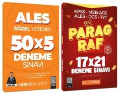 İndeks + EVP Akademi ALES Sözel Yetenek + Paragraf 5+21 Deneme 2 li Set - Berk Ekici İndeks + EVP Akademi Yayıncılık