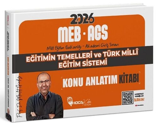 ÖN SİPARİŞ - Hoca Kafası 2026 MEB-AGS Eğitimin Temelleri ve Türk Milli Eğitim Sistemi Konu Anlatım Kitabı - Mevlüt Gündüz Hoca Kafası Yayınları