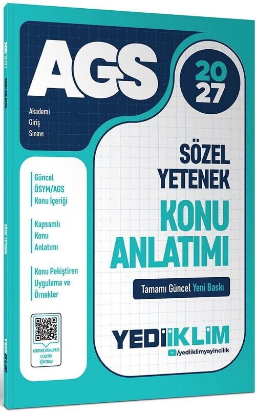 Yediiklim 2027 MEB-AGS Sözel Yetenek Konu Anlatımı Yediiklim Yayınları