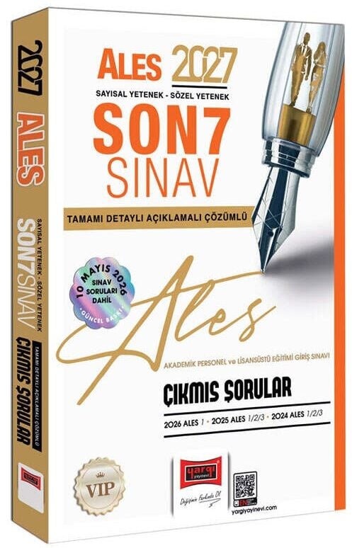 Yargı 2027 ALES VIP Çıkmış Sorular Son 7 Sınav Çözümlü Yargı Yayınları