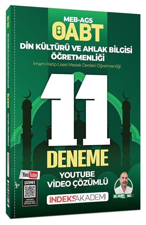 İndeks Akademi 2026 ÖABT MEB-AGS Din Kültürü ve Ahlak Bilgisi 11 Deneme YOUTUBE Video Çözümlü - Hanifi İnce İndeks Akademi Yayıncılık