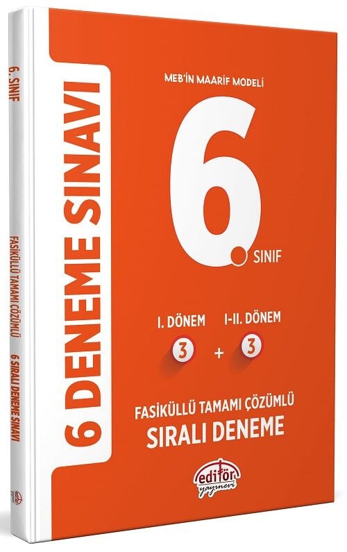 Editör 6. Sınıf 6 Deneme Fasiküllü Editör Yayınları