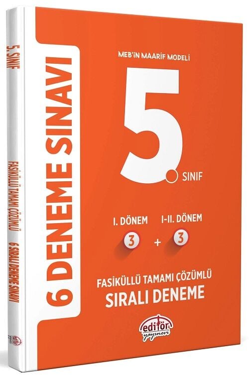 Editör 5. Sınıf 6 Deneme Sınavı Fasiküllü Editör Yayınları