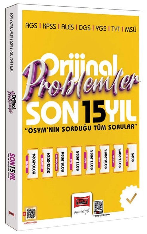 Yargı 2026 KPSS MEB-AGS ALES DGS YGS TYT MSÜ Problemler Orijinal Çıkmış Sorular Son 15 Yıl Çözümlü Yargı Yayınları