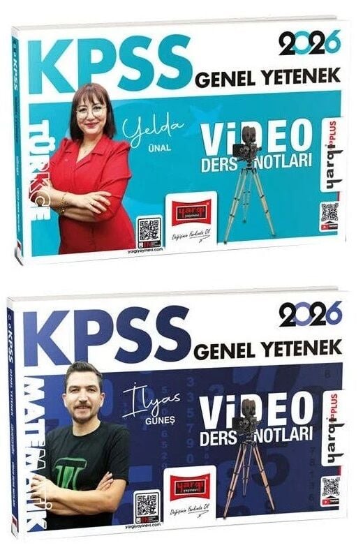 Yargı 2026 KPSS Türkçe + Matematik Video Ders Notları 2 li Set Yargı Yayınları