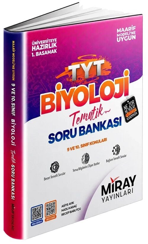 Miray YKS TYT Biyoloji Tematik Marif Modeli Soru Bankası Miray Yayınları