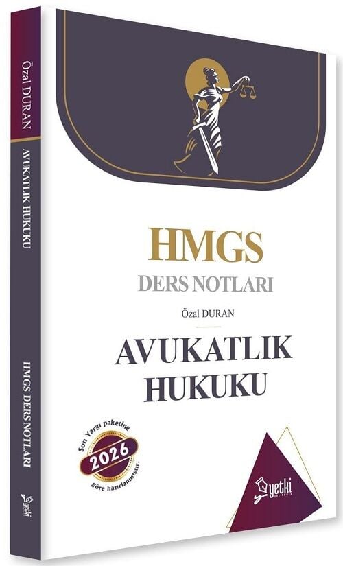 Yetki 2026 HMGS Avukatlık Hukuku Ders Notları - Özal Duran Yetki Yayıncılık