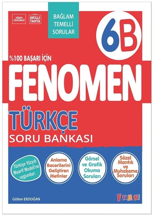 Fenomen Okul 6. Sınıf Türkçe Fenomen B Maarif Modeli Soru Bankası Fenomen Okul Yayınları