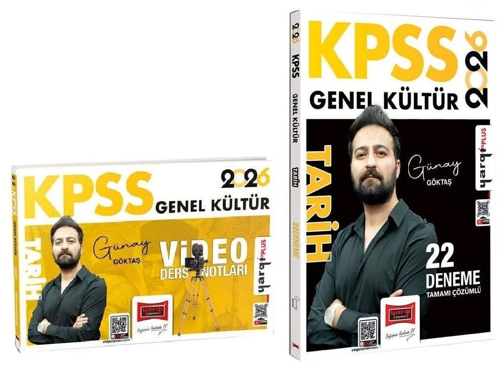 Yargı 2026 KPSS Tarih Video Ders Notları + Soru Bankası 2 li Set - Günay Göktaş Yargı Yayınları