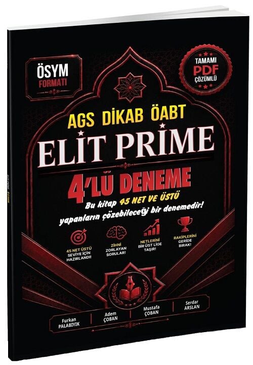 Tahayyül ÖABT MEB-AGS DİKAB Din Kültürü ve Ahlak Bilgisi ELİT PRİME 4 Deneme - Mustafa Çoban, Adem Çoban Tahayyül Yayınları