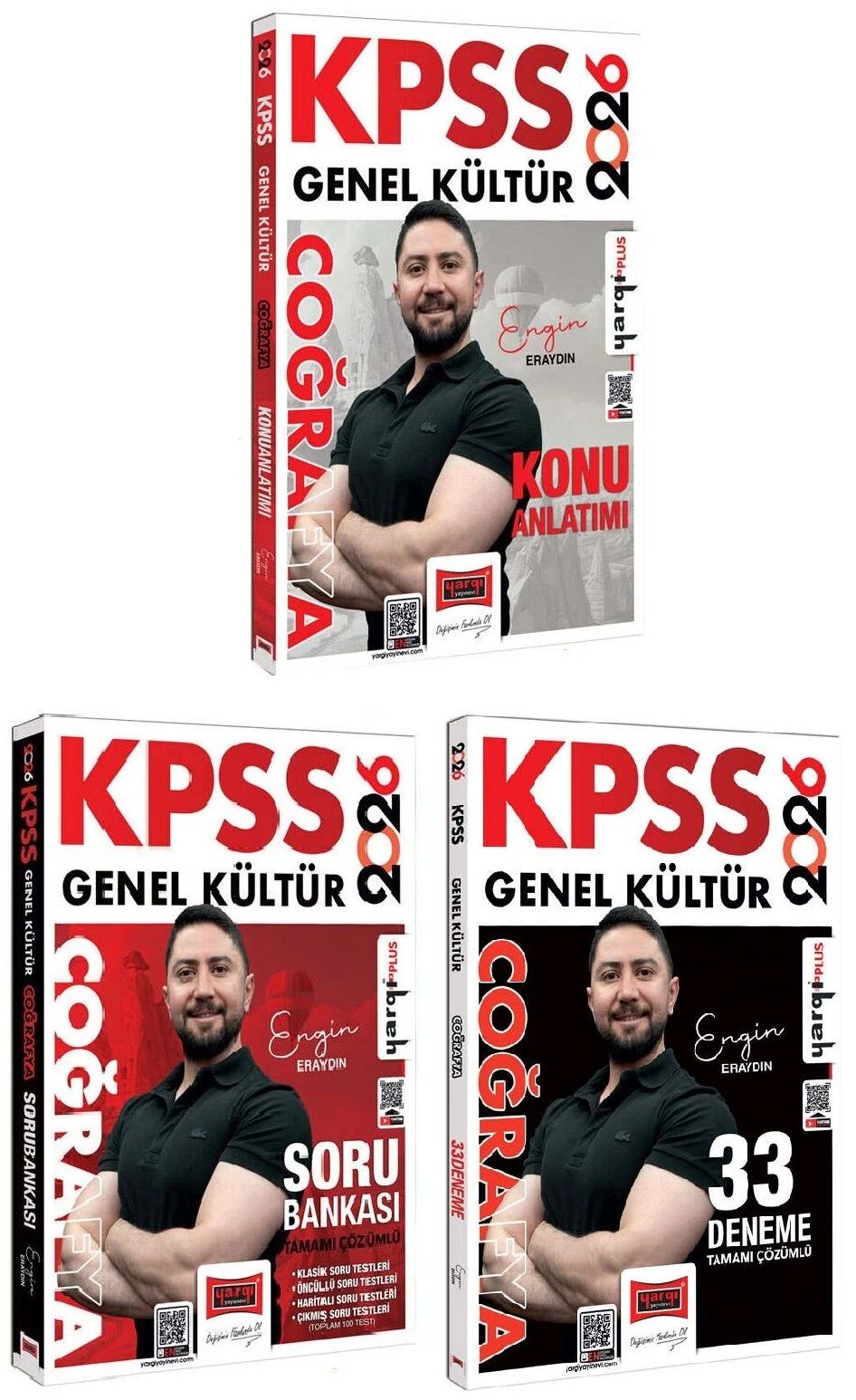 Yargı 2026 KPSS Coğrafya Konu Anlatımı + Soru Bankası + 33 Deneme 3 lü Set - Engin Eraydın Yargı Yayınları
