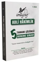 İmtiyaz Adli Hakimlik 5 Deneme Çözümlü İmtiyaz Yayıncılık