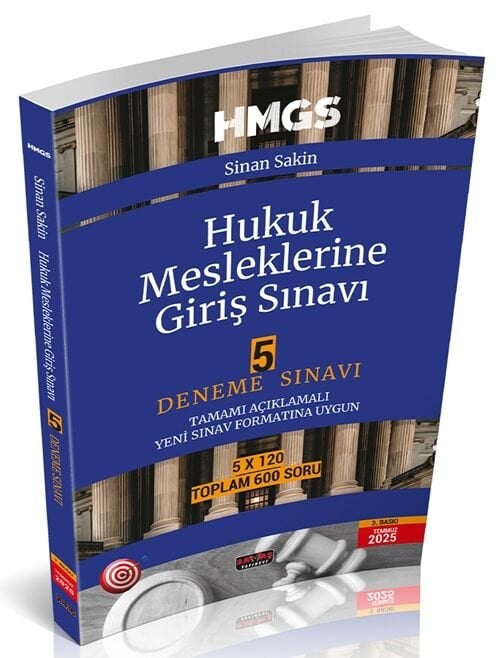 Savaş 2025 HMGS 5 Deneme Çözümlü 3. Baskı - Sinan Sakin Savaş Yayınları