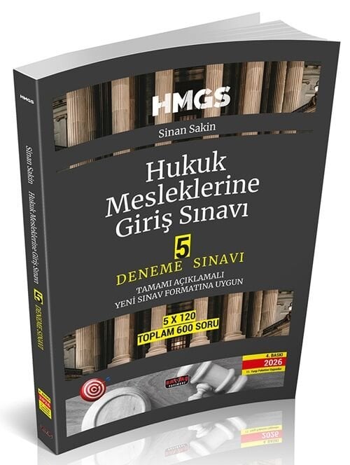 Savaş 2026 HMGS 5 Deneme Çözümlü 4. Baskı - Sinan Sakin Savaş Yayınları