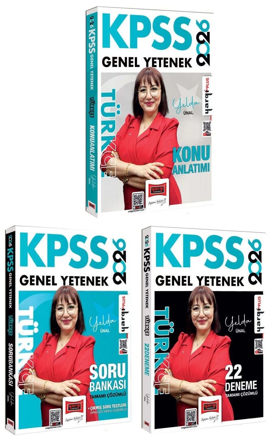 Yargı 2026 KPSS Türkçe Konu Anlatımı + Soru Bankası + 22 Deneme 3 lü Set - Yelda Ünal Yargı Yayınları