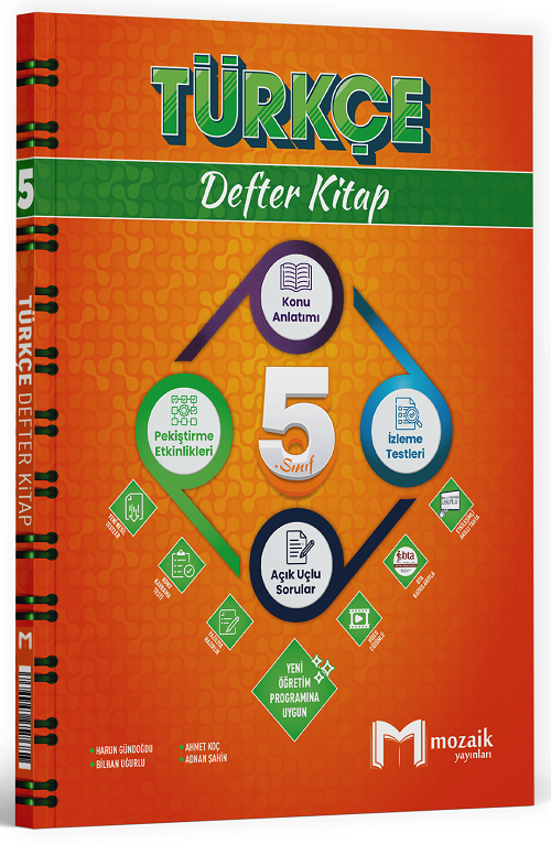 Mozaik 5. Sınıf Türkçe Konu Anlatımlı Defter Kitap Mozaik Yayınları