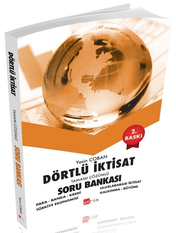 Akfon KPSS A Grubu Dörtlü İktisat Soru Bankası Çözümlü 2. Baskı - Yasin Çoban Akfon Yayınları