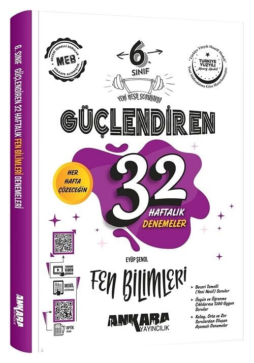 Ankara Yayıncılık 6. Sınıf Fen Bilimleri Güçlendiren 32 Haftalık Kazanım Denemeleri Ankara Yayıncılık