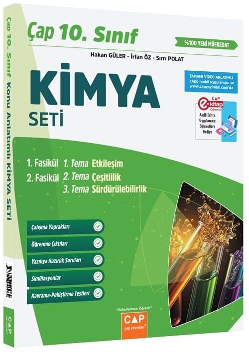 Çap Yayınları 10. Sınıf Anadolu Lisesi Kimya Seti Çap Yayınları