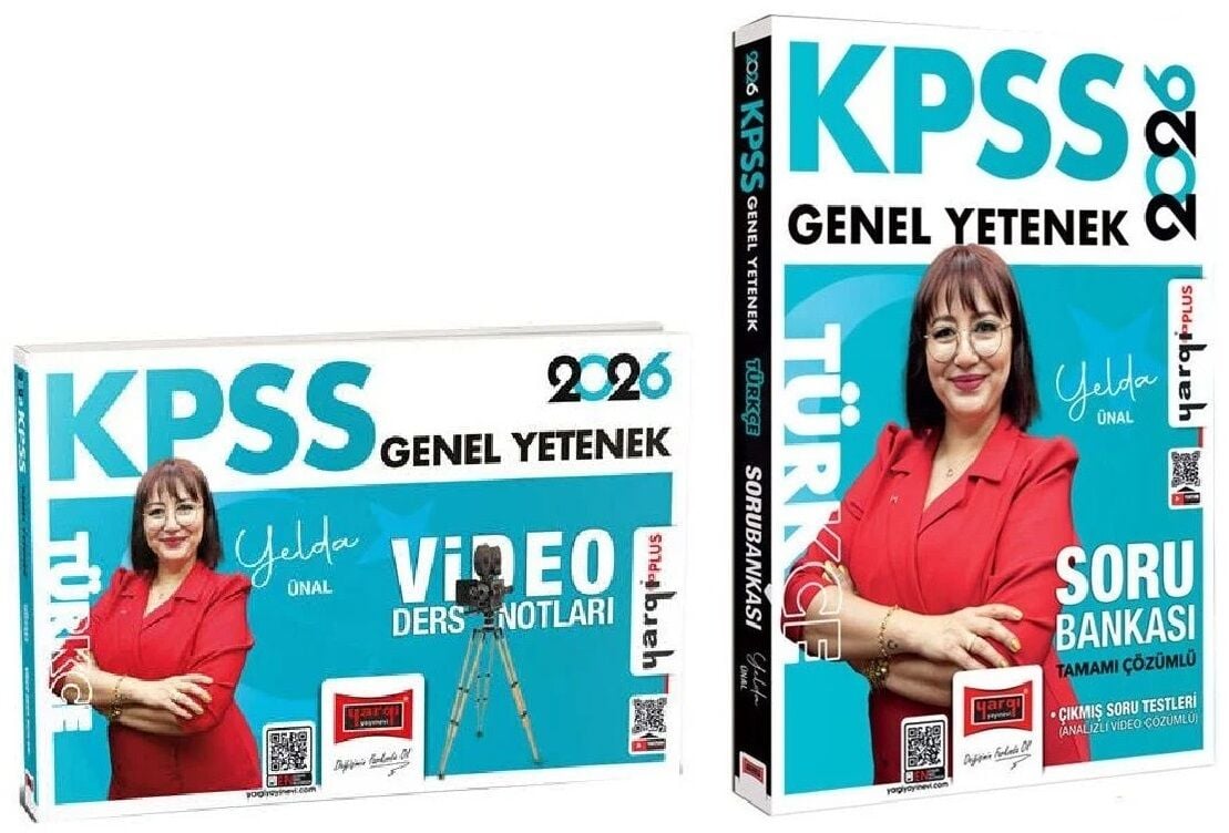 Yargı 2026 KPSS Türkçe Video Ders Notları + Soru Bankası 2 li Set - Yelda Ünal Yargı Yayınları